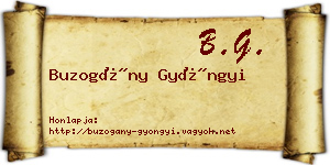 Buzogány Gyöngyi névjegykártya