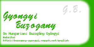 gyongyi buzogany business card