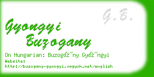 gyongyi buzogany business card